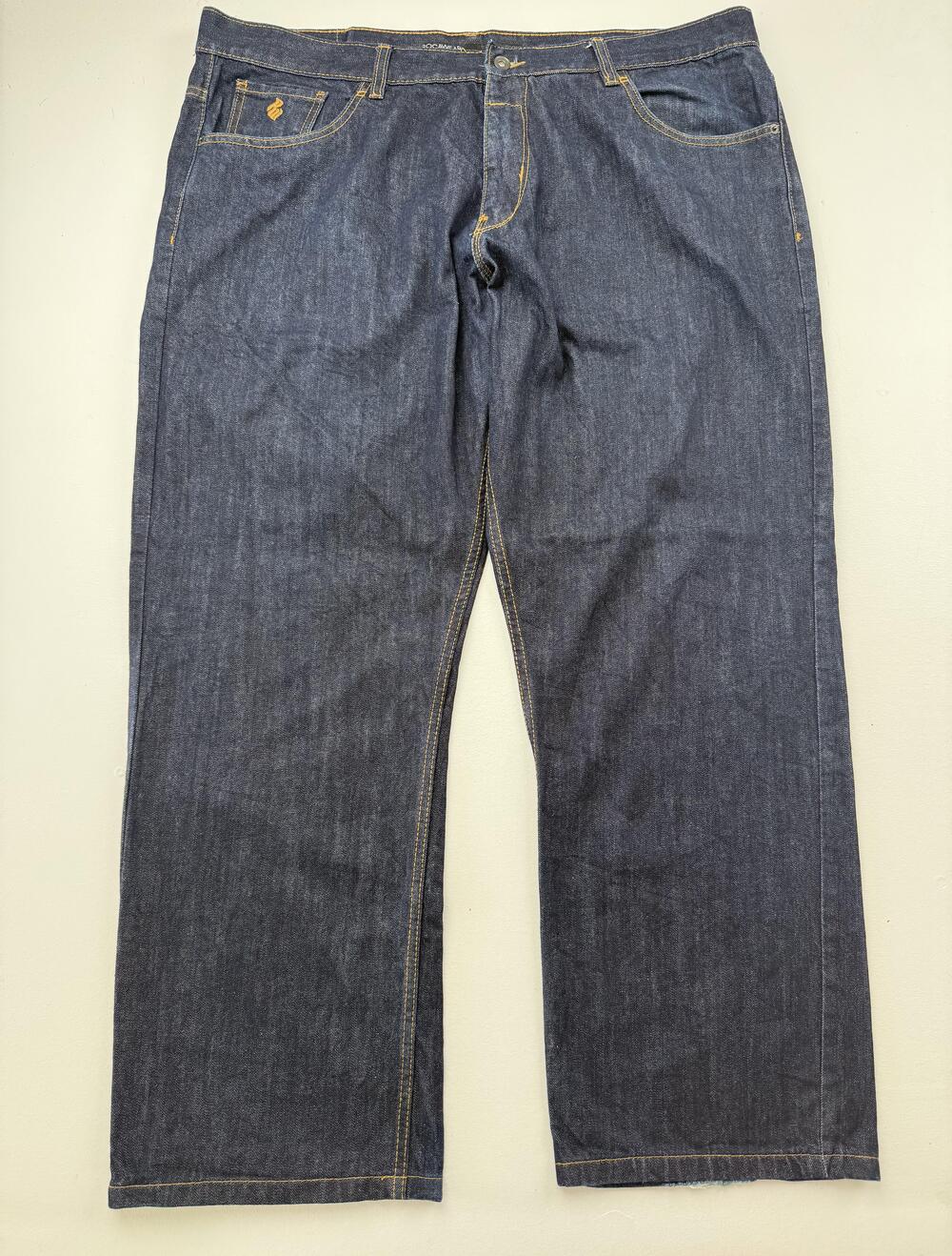 Rocawear Jeans Mens 42x32 Blue Dark Wash Denim Straight Original Fit Hip Hop